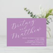 Eenvoudige Minimalistische Foto Lavendel Script Br Kaart (Staand voorkant)
