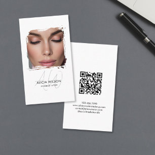 Eenvoudige Minimalistische Foto Make-up Artiest Sc Visitekaartje