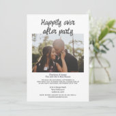 Eenvoudige minimalistische foto na huwelijksfeest kaart (Staand voorkant)