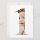 Eenvoudige Minimalistische Foto Nummer Eén Eerste  Kaart (Voorkant)