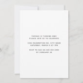 Eenvoudige Minimalistische Foto Nummer Eén Eerste Kaart (Achterkant)