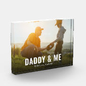 Eenvoudige minimalistische foto papa en ik op maat (Links)