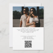 Eenvoudige minimalistische foto QR code Baby showe Kaart (Achterkant)