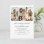 Eenvoudige minimalistische foto QR code bruiloft u Kaart (Staand voorkant)