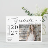 Eenvoudige, minimalistische foto van het Afstudere Kaart (Staand voorkant)