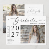 Eenvoudige, minimalistische foto van het Afstudere Kaart (Voorkant / Achterkant)