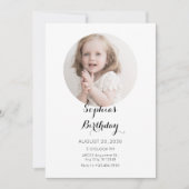 Eenvoudige minimalistische foto verjaardag kaart (Voorkant)