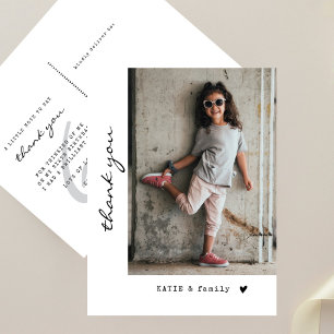 Eenvoudige Minimalistische Foto Verjaardagsfeest D Briefkaart