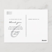 Eenvoudige minimalistische foto verjaardagsfeestje briefkaart (Achterkant)