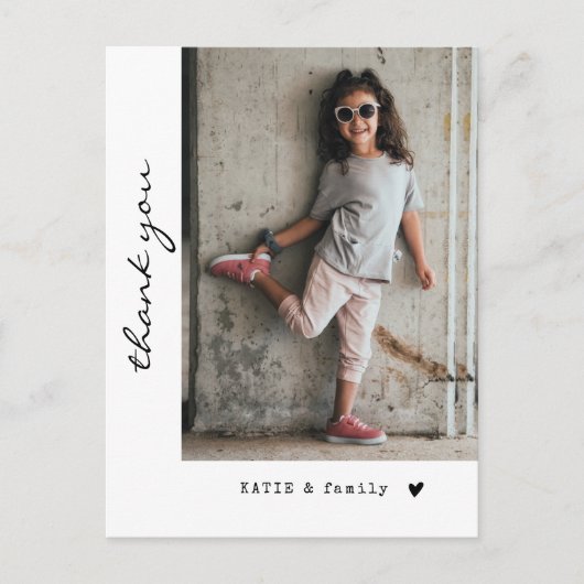 Eenvoudige minimalistische foto verjaardagsfeestje briefkaart (Voorkant)