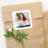 Eenvoudige minimalistische foto voor speciale acti vierkante sticker