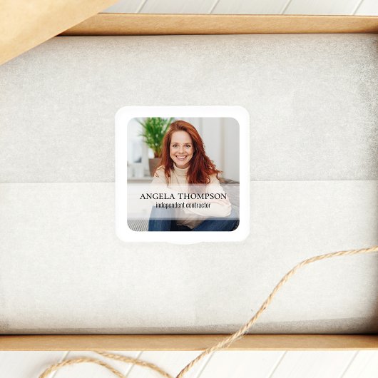 Eenvoudige minimalistische foto voor speciale acti vierkante sticker