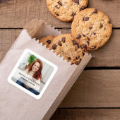 Eenvoudige minimalistische foto voor speciale acti vierkante sticker