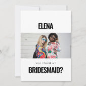 Eenvoudige, minimalistische foto Zal je mijn bruid (Voorkant)