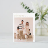 Eenvoudige minimalistische fotobewegende aankondig briefkaart (Staand voorkant)