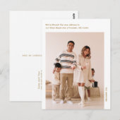 Eenvoudige minimalistische fotobewegende aankondig briefkaart (Voorkant / Achterkant)