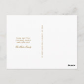 Eenvoudige minimalistische fotobewegende aankondig briefkaart (Achterkant)