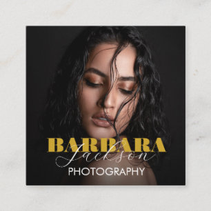 eenvoudige, minimalistische fotograaf vierkante visitekaartje