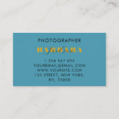 eenvoudige, minimalistische fotograaf visitekaartje (Achterkant)