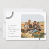 Eenvoudige Minimalistische Fotografie Cadeaubon (Voorkant)