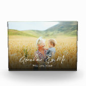 Eenvoudige minimalistische fotokalligrafie, oma en fotoblokken (Voorkant)