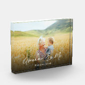 Eenvoudige minimalistische fotokalligrafie, oma en fotoblokken (Links)