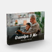 Eenvoudige minimalistische fotokalligrafie Opa en  Fotoblokken (Links)