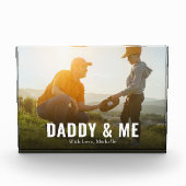 Eenvoudige minimalistische fotokalligrafie Papa en Fotoblokken (Voorkant)