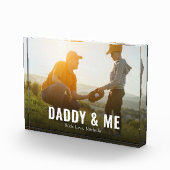 Eenvoudige minimalistische fotokalligrafie Papa en Fotoblokken (Rechts)