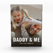 Eenvoudige minimalistische fotokalligrafie Papa en Fotoblokken (Voorkant)