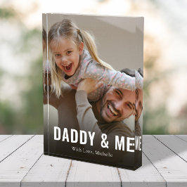 Eenvoudige minimalistische fotokalligrafie Papa en Fotoblokken