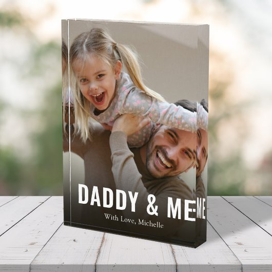 Eenvoudige minimalistische fotokalligrafie Papa en Fotoblokken