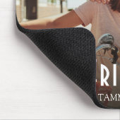 Eenvoudige minimalistische fotokalligrafie-retro v muismat (Hoek)