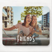 Eenvoudige minimalistische fotokalligrafie-retro v muismat (Voorkant)