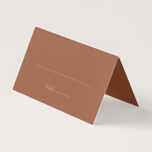 Eenvoudige minimalistische gebrande Sinaasappel br Kaart (Voorkant)