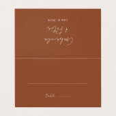 Eenvoudige minimalistische gebrande Sinaasappel br Kaart (Buitenkant ongevouwen)