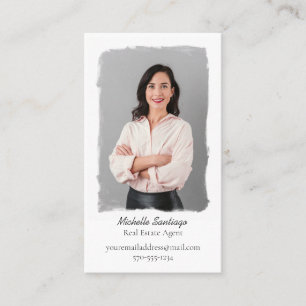 Eenvoudige, minimalistische, gekleurde stijlfoto v visitekaartje