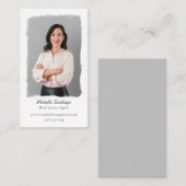 Eenvoudige, minimalistische, gekleurde stijlfoto v visitekaartje (Voorkant / Achterkant)