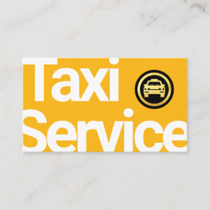 Eenvoudige Minimalistische Gele Taxi Dienst Visitekaartje