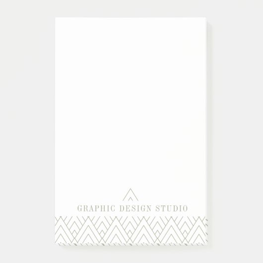 Eenvoudige minimalistische geometrisch patroon arc post-it® notes (Voorkant)