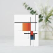 Eenvoudige minimalistische geometrische fusie feestdagenkaart (Staand voorkant)