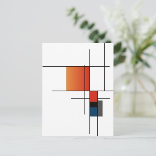 Eenvoudige minimalistische geometrische fusie feestdagenkaart (Staand voorkant)