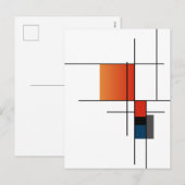 Eenvoudige minimalistische geometrische fusie feestdagenkaart (Voorkant / Achterkant)