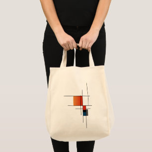 Eenvoudige minimalistische geometrische fusie tote bag