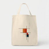 Eenvoudige minimalistische geometrische fusie tote bag (Voorkant)