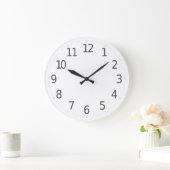Eenvoudige minimalistische getallen | Wandklok (Huis)
