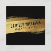 EENVOUDIGE MINIMALISTISCHE glam faux gouden folie  Vierkante Visitekaartje (Voorkant)