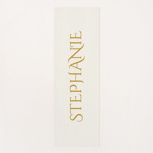 Eenvoudige minimalistische gouden scriptnaam Moder Yogamat (Voorkant)