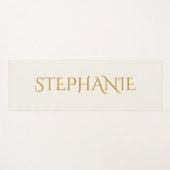 Eenvoudige minimalistische gouden scriptnaam Moder Yogamat (Voorkant (horizontaal))