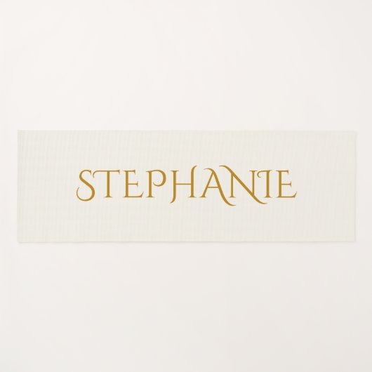 Eenvoudige minimalistische gouden scriptnaam Moder Yogamat (Voorkant (horizontaal))